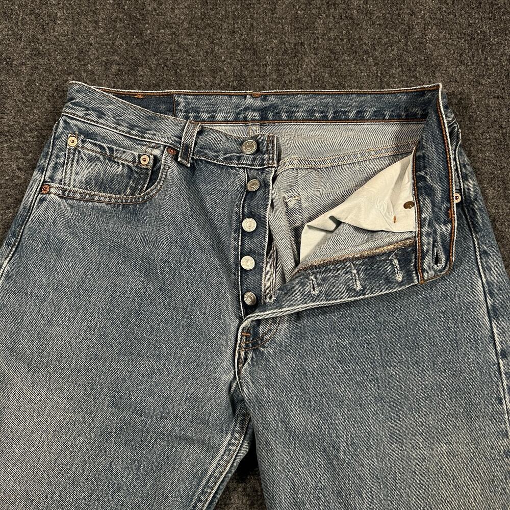 VTG Levis 501 Jeans Men 32x33 (30x32) Denim Button Fly USA 90s 553 0193